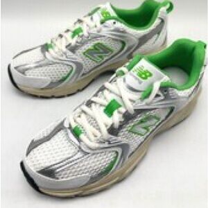 New Balance Green and White Performance Sneakers